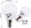 B.K.Licht - 5er Set LED Lampen mit warmweißer Lichtfarbe, E14 Fassung, 4,9 Watt, 470 Lumen, Glühbirnen, Leuchtmittel, LED Birnen, Globe, Glühlampen, Reflektor, Bulb, 4,5x8,1 cm, Weiß Bild 2