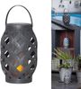 LED Outdoor-Laterne ,Flame Lantern', Batterie und Timer, grau, 23cm, Ø 15cm Bild 2