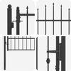vidaXL Zauntor HORST 100 x 175 cm Metall Schwarz Abschließbar 42034052 Bild 4