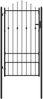 vidaXL Zauntor HORST 100 x 175 cm Metall Schwarz Abschließbar 42034052 Bild 2