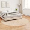 vidaXL Teppich aus Kunstschaffell TAFALLA Beige Ø 160 cm Polyester 42021494 Bild 4