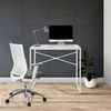 hjh OFFICE Schreibtisch EASY UP H I Melaminharzbeschichtete Spanplatte, Gestell pulverbeschichteter Stahl Weiß Bild 2