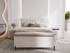 GRAINGOLD Primavera Boxspringbett 160x200, Boxspringbett, Kopfteil, mit hohe Beine, Velour-Stoff, Creme Bild 3