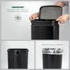 Treteimer, Abfalleimer, 13 Liter Fassungsvermögen, Schwarz Bild 5