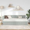 vidaXL Eckbettgestell mit Matratze mit Kopfteil 2 pcs Hellgrau Samt 3393868 Bild 3