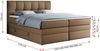 Boxspringbett mit Doppelmatratze - ALVIN-KING Braun 180x200 cm Kunstleder Mittelfest (H3) Bild 5
