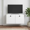 vidaXL Wandmontierter TV-Schrank 59,5 x 31 x 30 cm Weiß Holzwerkstoff 899215 Bild 4