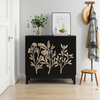 Sideboard H 76 x T 80 x B 38 cm aus MDF in Schwarz mit 2 Türen und verstellbarem Einlegeboden Bild 2