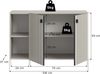Schuhschrank (B/H/T: 106x63x37 cm) in Kaschmir Nachbildung Bild 4
