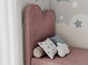 Kinderbett FLOW, Boxspringbett für Kinder, mit hohem Kopfteil, Einzelbett mit Matratze - 90x180 - Dunkelrosa Velvet - Topper Visco Bild 3