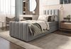 B&B Home 'Adelle V' Boxspringbett mit Bettkasten, Samt, Hellgrau, 80x200 cm Bild 2