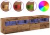 vidaXL TV-Wandregale 2 pcs Altholz 80 x 30 x 40 cm Holzwerkstoff 882978 Bild 4