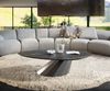 Couchtisch Edge Organisch 140x76 cm Keramik Laminam® Noir Desir Braun Parabi Metallic Silber Bild 2