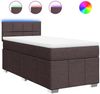 vidaXL Boxspringbett mit Matratze Dunkelbraun 90x200 cm Stoff 3289254 Bild 2