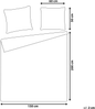 Bettwäsche-Set SUMNER Baumwollmusselin 150 x 200 cm Cremeweiß Bild 2