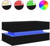 vidaXL Couchtisch mit LED-Leuchten Schwarz Eichen-Optik 90x50x40 cm 862258 Bild 3