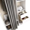 Dmora Großer Kleiderschrank Maon, Schlafzimmermöbel, Schrank, Garderobe, 98x53 h205 cm, Weiß und Eiche Bild 4
