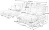 Modulares Ecksofa aus Chenille mit beweglichen Ottomans, tiefer Sitz, 313 x 145 x 81 cm, Hellbraun Bild 2