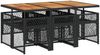 vidaXL 7-tlg. Garten-Essgruppe mit Kissen Schwarz Poly Rattan 3210735 Bild 5