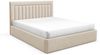 MEBLINI Polsterbett 160x200 mit Lattenrost ohne Matratze – BELORDI – Beige Samt – Doppelbett mit Bettkasten - Stauraumbett - Kopfteil Bett mit Stauraum Bild 2