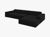Micadoni Ecksofa Jodie 4-Sitzer Rechts Samt Bluvel Schwarz Bild 3