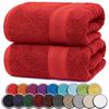 NatureMark Badetuch kuschelige, hochwertige Duschhandtücher, 100% Baumwolle (2-St), weiches Badetücher Set (2-St), Premium Qualität, Rot Bild 5