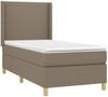 vidaXL Boxspringbett mit Matratze & LED Taupe 90x190 cm Stoff 3138681 Bild 4