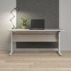 Dmora Schreibtisch Gonu, Mehrzweckschreibtisch, Bürotisch für PC, Eckschreibtisch, 150x80 h119 cm, Weiß Bild 2