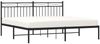 vidaXL Bettgestell mit Kopfteil, Metall, Schwarz, 183x213 cm Bild 3