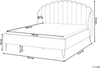 Bett mit Lattenrost AMBILLOU 140 x 200 cm Samtstoff Helles Beige Bild 2