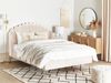 Bett mit Lattenrost AMBILLOU 140 x 200 cm Samtstoff Helles Beige Bild 3