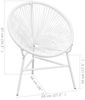 vidaXL Garten-Mondstuhl Poly Rattan Weiß 42072 Bild 5