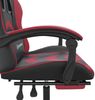 vidaXL Gaming-Stuhl mit Fußstütze Drehbar Schwarz & Weinrot Kunstleder [349610] Bild 4