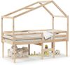 vidaXL Hochbett mit Dach 90x200 cm Massivholz Kiefer 3282052 Bild 2