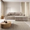 Selsey 'Farese Mini' Ecksofa mit Cordbezug, Schlaffunktion und Stauraum, Beige, rechts Bild 2