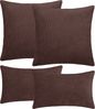Selfitex Dekokissen 4er Set Cord Kissen inkl. Füllkissen, 2x 50x50 & 2x 30x50, robuster Bezug mit satten Farben, weiches Füllkissen Bild 2