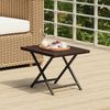 vidaXL Klapptisch Braun 45x35x32 cm Poly Rattan 362250 Bild 2