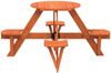 vidaXL Picknicktisch für 4 Kinder mit Schirmloch Rund Massivholz Tanne 4008988 Bild 4