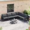 vidaXL Gartensofa-set mit Kissen 6 pcs Schwarz Stahl 3378990 Bild 5
