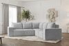 Ecksofa Designersofa ESTELLE in Stoff Abriamo Hellgrau Seite Universal Bild 2