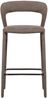 Barhocker Noble aus Stoff, modern und komplett gepolstert, taupe, mit Fußstütze Bild 3