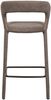 Barhocker Noble aus Stoff, modern und komplett gepolstert, taupe, mit Fußstütze Bild 5