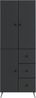vidaXL Schrankset 2 pcs Schwarz Holzwerkstoff 3416899 Bild 4