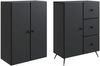 vidaXL Schrankset 2 pcs Schwarz Holzwerkstoff 3416899 Bild 3