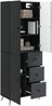 vidaXL Schrankset 2 pcs Schwarz Holzwerkstoff 3416899 Bild 2