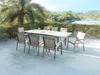 Vente-unique - TAIPIVAI Garden dining set Metall Schokoladenbraun - B 61 cm x H 89 cm x L 55 cm Bild 3