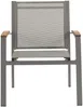 Vente-unique - TAIPIVAI Garden dining set Metall Schokoladenbraun - B 61 cm x H 89 cm x L 55 cm Bild 5