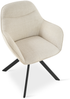 GOEURVANT 1370 Esszimmerstühle 2er-Set, 360° Drehbar, Webstoff - Beige Stoff Bild 5