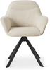 GOEURVANT 1370 Esszimmerstühle 2er-Set, 360° Drehbar, Webstoff - Beige Stoff Bild 2