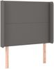 LED Kopfteil, Bettkopfteil, Minimalistisch Grau 103x16x118/128 cm Kunstleder Bild 3
